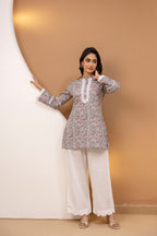 Meher Printed Kurti & Pant Set