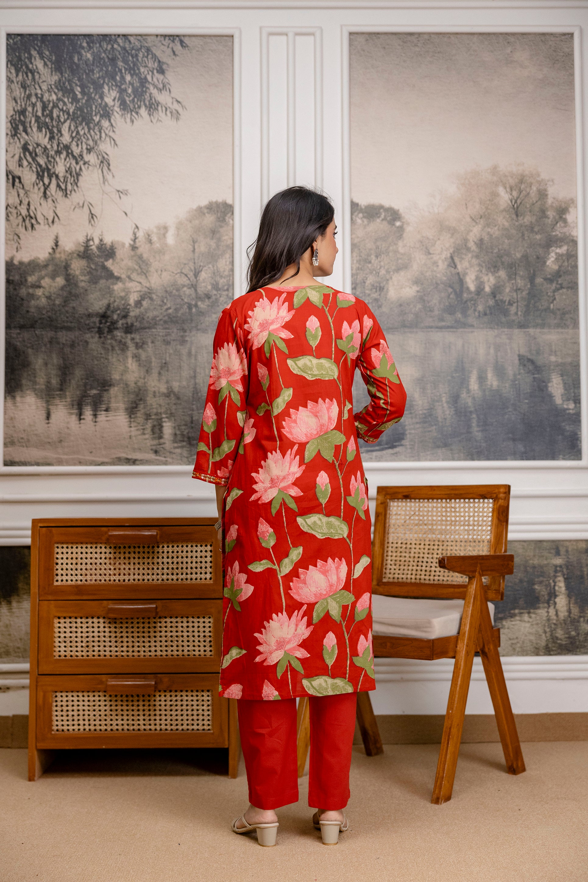 Gulmohar Cotton Kurta Set