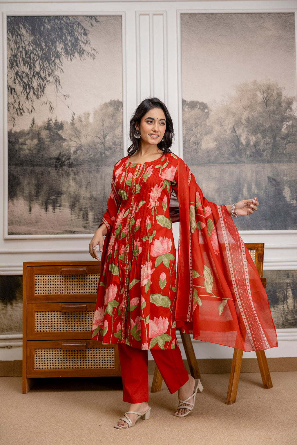 Gulmohar Cotton Kurta Set