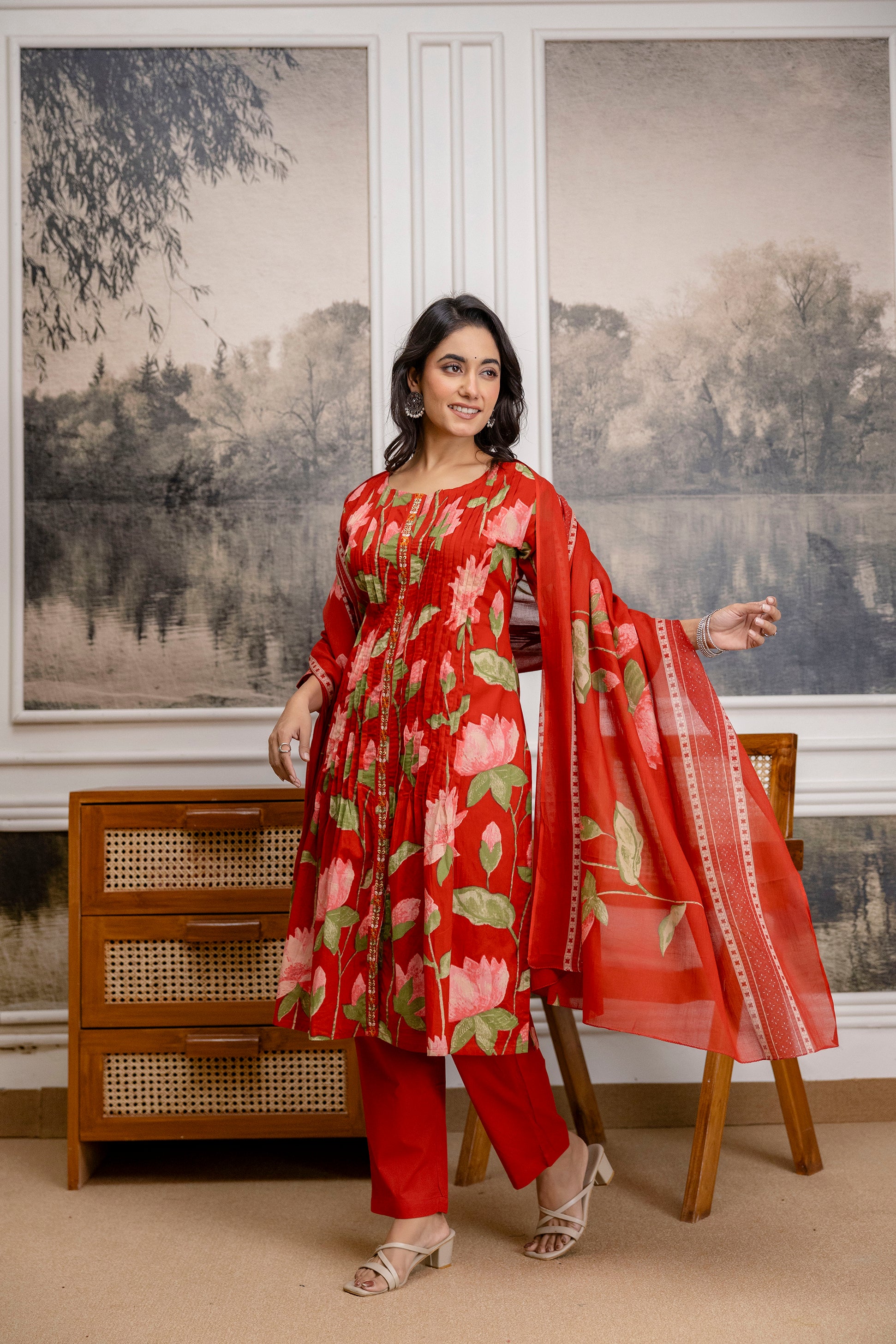 Gulmohar Cotton Kurta Set