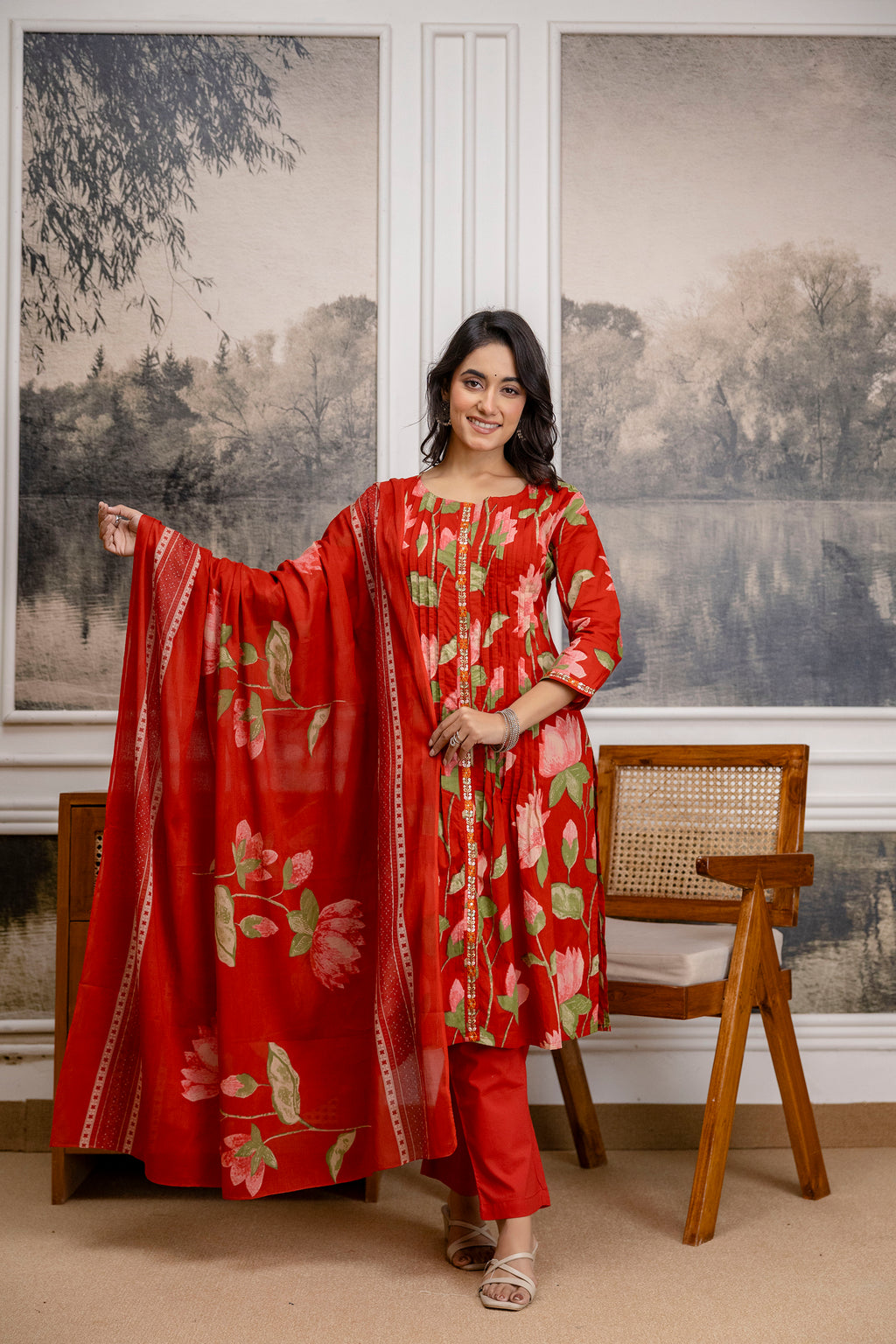 Gulmohar Cotton Kurta Set